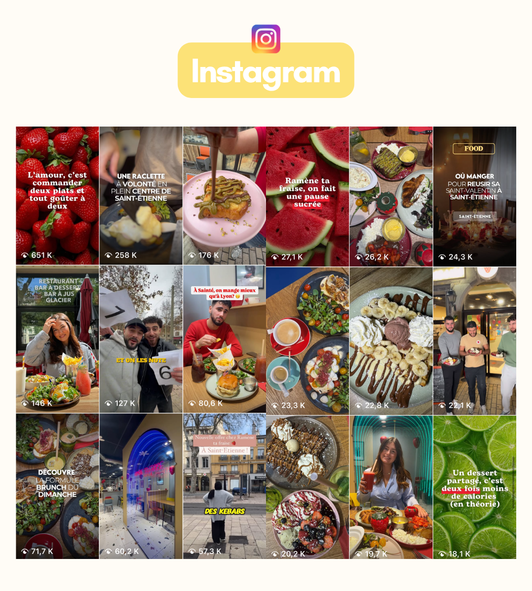 Ramène ta Fraise Instagram posts