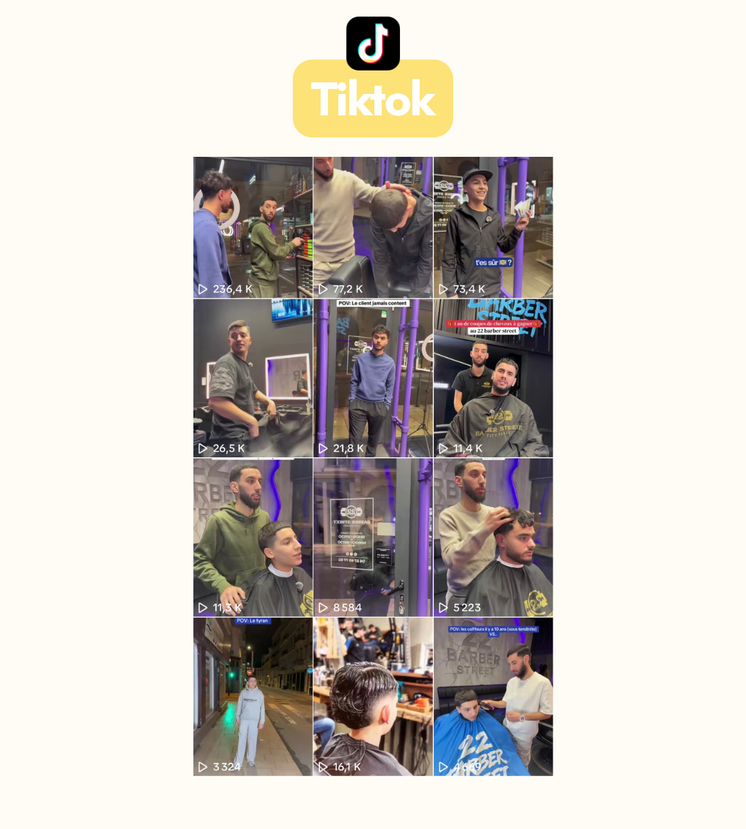 22 Barber Street TikTok posts