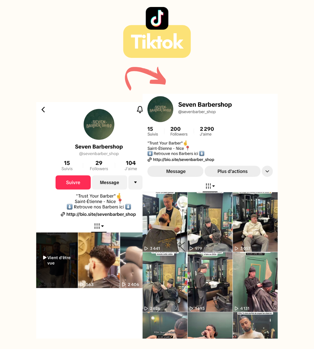 Seven Barbershop TikTok profil